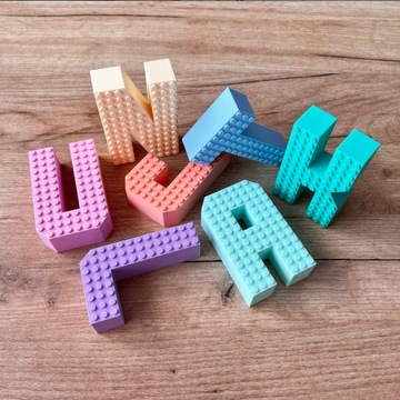 KAJAWIS Стоячие буквы 3D буквы в стиле LEGO XL украшения для комнаты Имя БИО