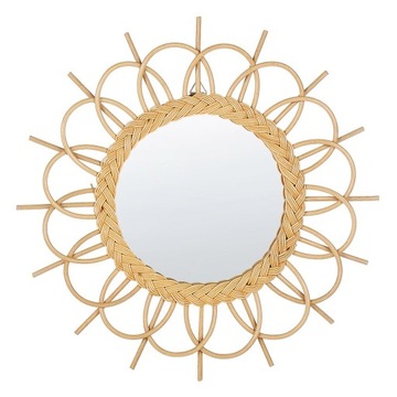 LUSTRO OKRĄGŁE WISZĄCE ŚCIENNE BOHO DUŻE 60