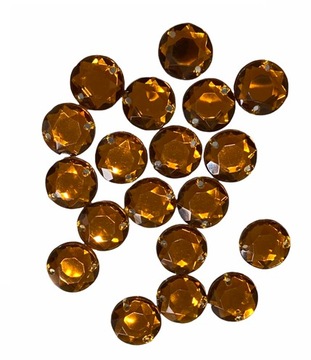 Dżety do przyszycia 6,5mm okrągłe 20szt c złoty