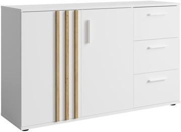 Komoda TOLL 2D 3SZ kolor biały z lamelami