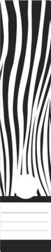 Etykiety na grzbiet segregatora 5 szt., Zebra