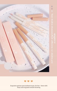 Матовая розовая ручка для лежачего шелкопряда, цвет натуральный B