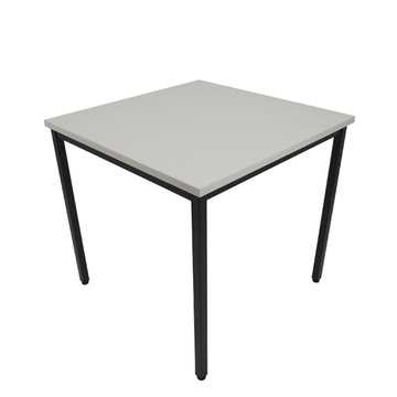 Stół box 80x80 rama czarna blat szary
