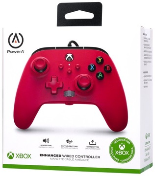 PowerA Pad przewodowy Xbox Series X/S Artisan Red
