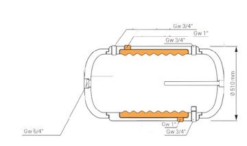 KOSPEL КОТЕЛОБМЕННИК WP 100 2x РУБАШКА С АНОДОМ