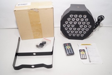 РЕФЛЕКТОРНАЯ ЛАМПА 36 LED UV 72W ДИСТАНЦИОННЫЙ DJ BAR CLUB