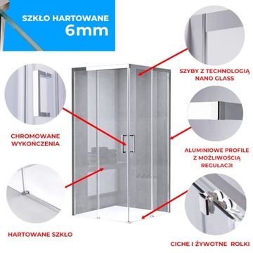 Квадратная душевая кабинка KZ90B Chrome 90x90 см.