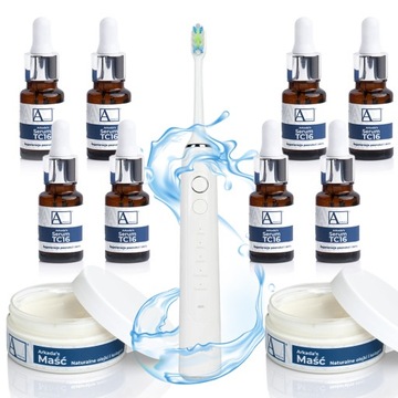 10x ARKADA SERUM TC16 kolagenowe + MAŚĆ DO STÓP + SZCZOTECZKA ELEKTRYCZNA