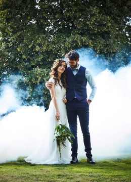 Свеча Smoke Fountain, фиолетовая, свадебная сессия, 5 шт.