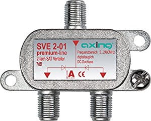 Rozgałęźnik splitter RTV-SAT AXING SVE 2-01