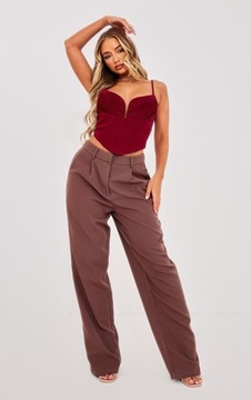 PRETTYLITTLETHING КРАСНЫЙ КОРСЕТ С КРАСНЫМ ТОПОМ НА РЕМЕНЯХ 0UH NG4__XS