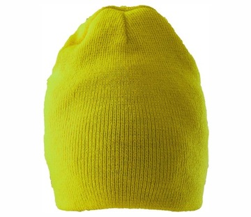 ДВУХЦВЕТНАЯ ЖЕЛТАЯ ЗИМНЯЯ АКРИЛОВАЯ ШАПКА