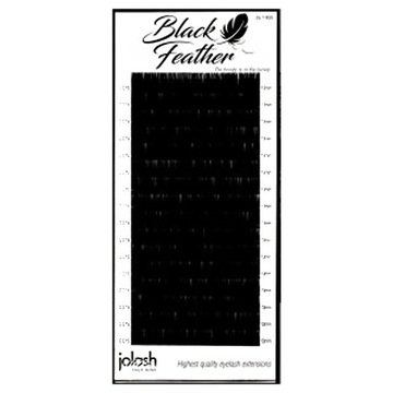 Jolash Rzęsy Czarne Black Feather Skręt C, 0,07,