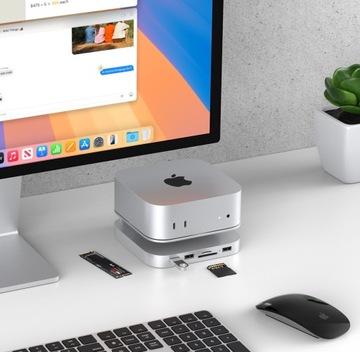 MC60H M.2 NVMe SATA Hub Док-станция Mac Mini M4 10 Гбит/с HDMI 4K USB C