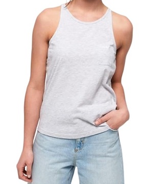 Koszulka SUPERDRY tank top damski bokserka bawełniana luźna sportowa EU 40