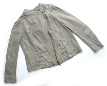 BIBA 44/46 2XL/3XL ZIELONA KHAKI SREBRNA KURTKA LNIANA LEN RAMONESKA KATANA