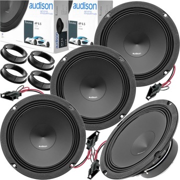 4 GŁOŚNIKI SAMOCHODOWE AUDISON 165MM BASOWE 210W DO SEAT CORDOBA PRZÓD +TYŁ