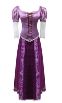 НАРЯД РАПУНЦЕЛЬ КОСПЛЕЙ ПЛАТЬЕ КОСТЮМ ДЛЯ ВЗРОСЛЫХ M/L 164/170 КОМПЛЕКТ