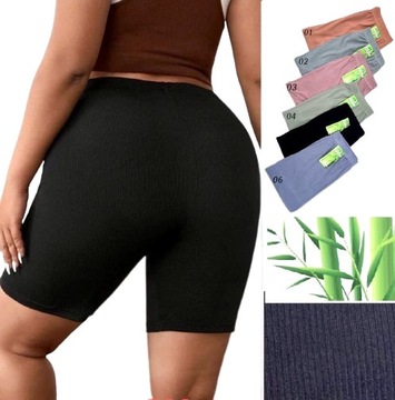 KOLARKI LEGGINSY prążek BAMBUS DUŻY 4XL/5XL KOLORY
