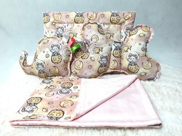 POŚCIEL DO WÓZKA ŁÓŻECZKA DLA DZIECI WYPRAWKA PREZENT MOTYL KOCYK CIENKI