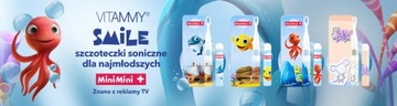 ЭЛЕКТРИЧЕСКАЯ ЗУБНАЯ ЩЕТКА SONIC ДЛЯ ДЕТЕЙ 3+ SMILE MINIMINI + ЧЕХОЛ