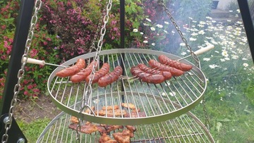 РЕШЕТКА КРУГЛАЯ 50 СМ, НЕРЖАВЕЮЩАЯ, ДЛЯ КАМИННОГО ГРИЛЯ