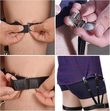 2x ЭЛАСТИЧНЫЕ РЕМНИ ДЛЯ ДЕРЖАТЕЛЯ ДЛЯ РУБАШКИ, КОМПЛЕКТ РЕГУЛИРУЕМЫХ ДЕРЖАТЕЛЕЙ, ЗАЖИМЫ