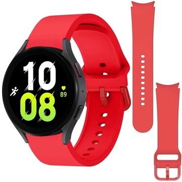 Pasek Silikon do GALAXY WATCH 5 40/44mm, Czerwony