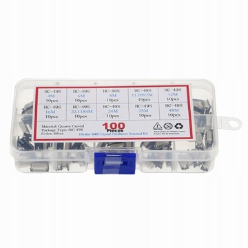 10 значений кварцевого резонатора SMD HC-49S