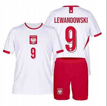 Футбольная форма LEWANDOWSKI POLSKA, футболка, шорты, 122 см, ЕВРО 24