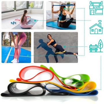 МИНИ-БРЕНТЫ ДЛЯ ТРЕНИРОВОК НАБОР ИЗ 5 ЛАТЕКСНЫХ НАПРАВЛЯЮЩИХ ДЛЯ СОПРОТИВЛЕНИЯ ФИТНЕС-РЕЗЕНТЫ