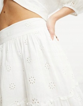 Vero Moda NH2 vmd biała mini spódnica haft falbana L
