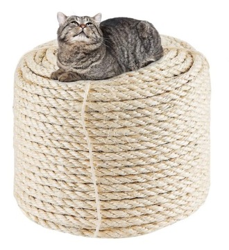 Веревка для когтеточки из сизаля Веревка для кошачьей когтеточки 6мм 20мб сизаль
