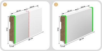ДЕКОРАТИВНАЯ НАПОЛЬНАЯ ПЛАНКА МДФ БЕЛАЯ 80x12 мм SLIM Плинтус