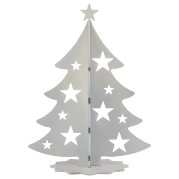 РОЖДЕСТВЕНСКАЯ ЕЛКА металл 3D УКРАШЕНИЕ РОЖДЕСТВЕНСКИЙ ОРНАМЕНТ ЛОФТ белый