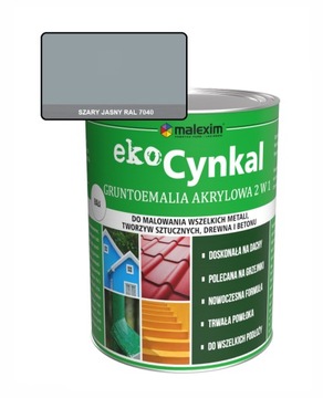 Farba uniwersalna 2w1 EKOCYNKAL 700ml RAL 7040