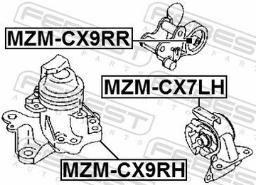 FEBEST MZM-CX9RH LOŽISKO MOTORU