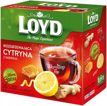 Zimowa Herbata Rozgrzewająca Cytryna Imbir Miód 20 Warming Tea T. LOYD