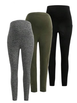 SHEIN LEGGINSY DLA KOBIET W CIĄŻY 3 PACK 36 ŁŁA