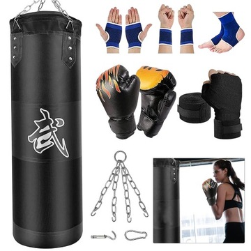 WOREK TRENINGOWY BOKSERSKI 100 CM SPARINGOWY PUSTY DUŻY MOCNY DBX BUSHIDO