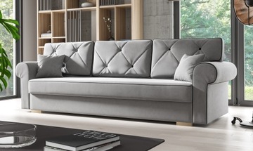 Kanapa sofa GLAMOUR rozkładana pojemnik na pościel
