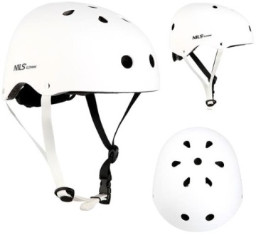 BIAŁY Kask Rowerowy Regulowany Damski 52-56 cm Bezpieczny