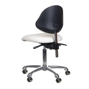 Taboret hoker fotel kosmetyczny medyczny stomatologiczny BY-8377 biały