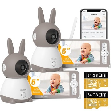 NIANIA ELEKTRONICZNA KAMERA WIFI OBROTOWA 2K 3MPx 5