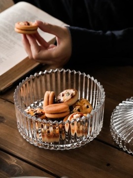 СТЕКЛЯННАЯ САХАРНИЦА С КРЫШКОЙ САХАРНИЦА КОНТЕЙНЕР ДЛЯ САХАРНЫХ СЛАДОСТЕЙ С ЮВЕЛИРНЫМИ ИЗДЕЛИЯМИ