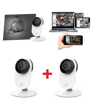 2x Kamera Monitoring Domu Biura Działki WIFI IP