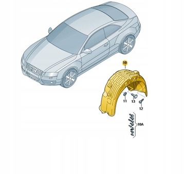 Nowe NADKOLE LEWY TYŁ AUDI A4 B8 8K0810171B ASO