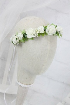 Wianek komunijny do włosów kwiatowy wianuszek