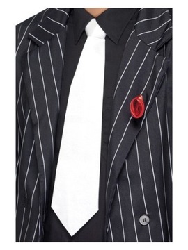 KRAWAT BIAŁY GANGSTERSKI RETRO ELEGANCKI LATA 20