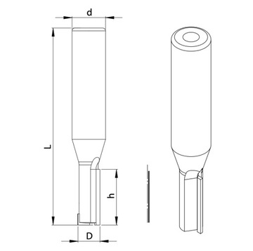 FABA DIAMOND CUTTER Z1 D8 I20 S12мм МДФ/ДОСКА/ПВХ